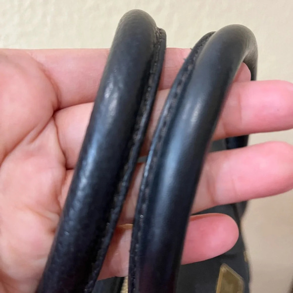 MCM BLACK LEATHER HANDBAG - Picture 5 of 13